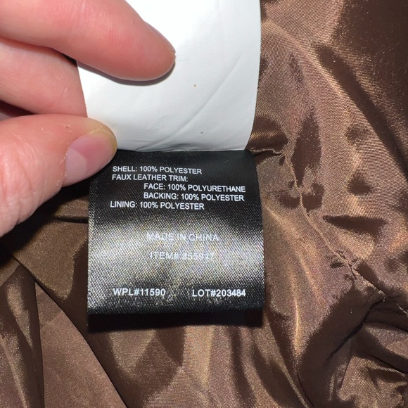 Weatherproof Caramel Brown Faux Fur Bomber Jacket - Picture 8 of 9